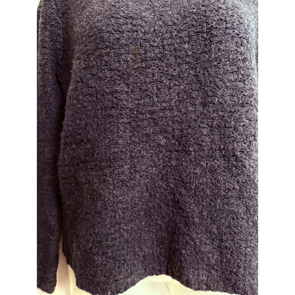 L.L.Bean Women's Textured Knit Sweater SZ XS New England Classic Fall Purple Blu - Picture 6 of 7